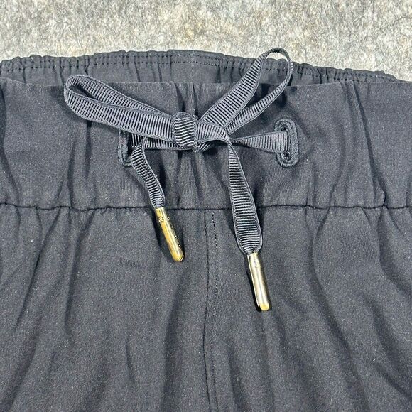 Lululemon On The Fly Pants Women’s 4 Black Relaxed Travel Lounge Drawstring - Picture 3 of 7